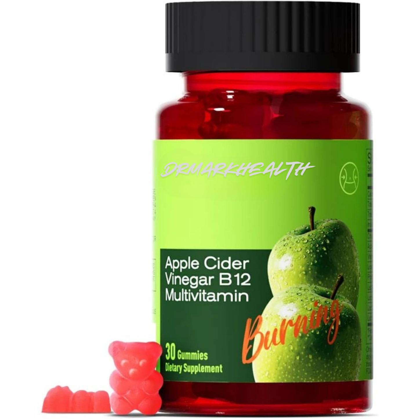 Drmarkhealth Apple Cider Vinegar Gummies with B12 Multivitamin