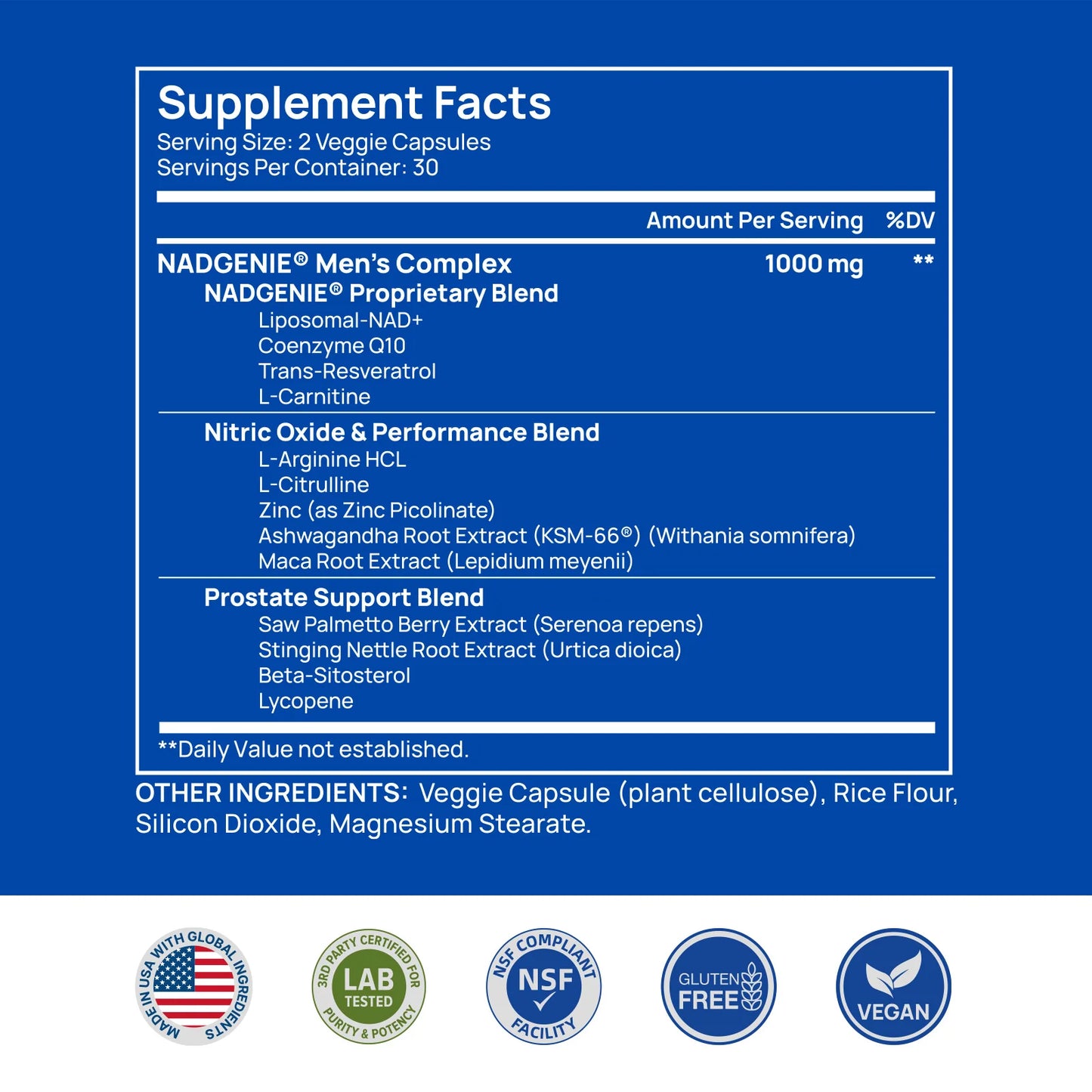 Drmarkhealth NAD+ Supplement for Men - 60 Capsules