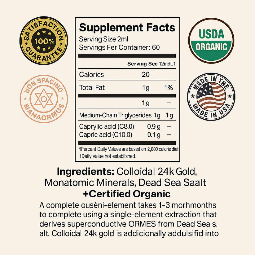 Pure Ormus Oil