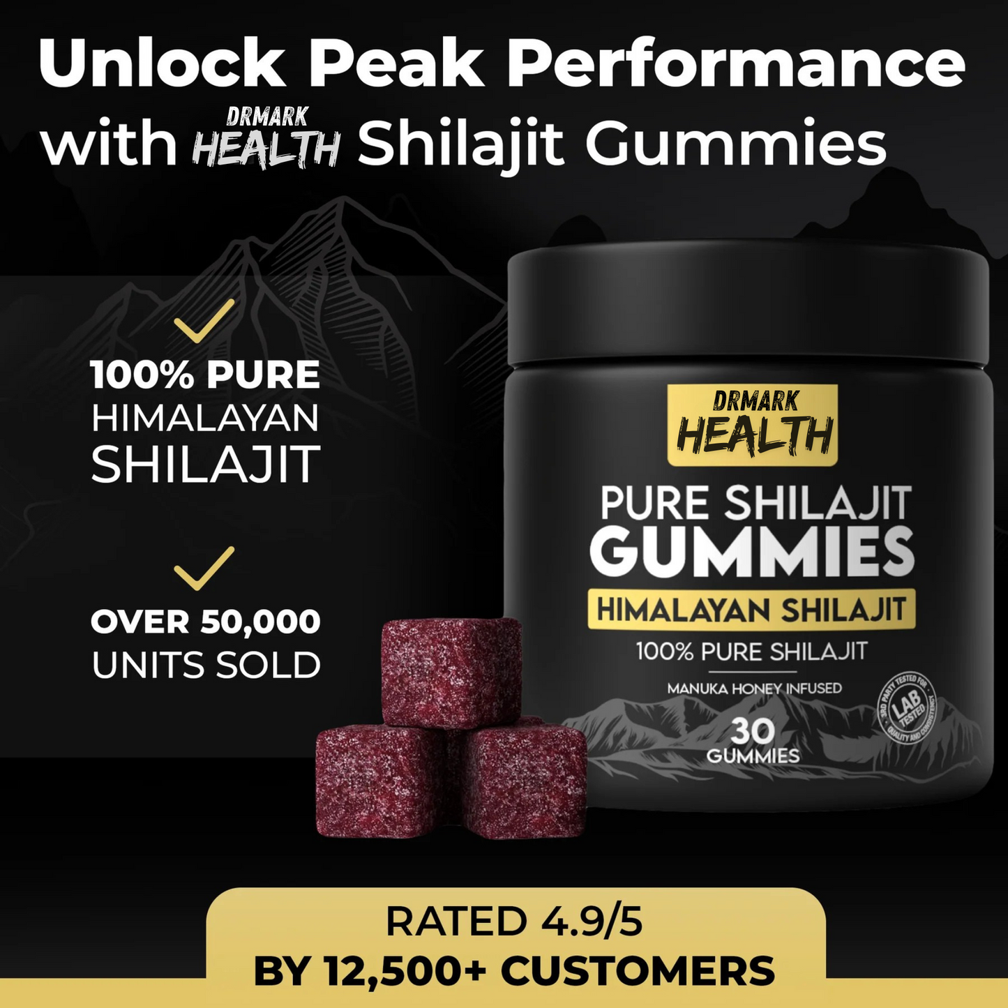 Drmarkhealth SHILAJITTM Pure Shilajit Gummies