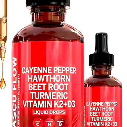 Cayenne Pepper Hawthorn Beet Root Turmeric Vitamin K2+D3 Liquid Drops