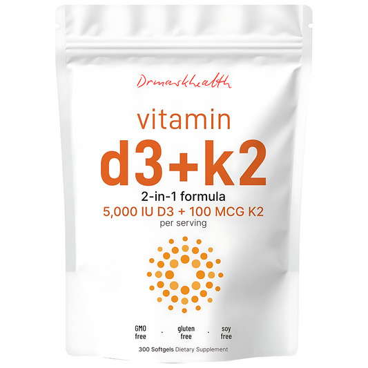 Vitamin D3 5000 IU with K2 100 mcg 300 Soft-Gels
