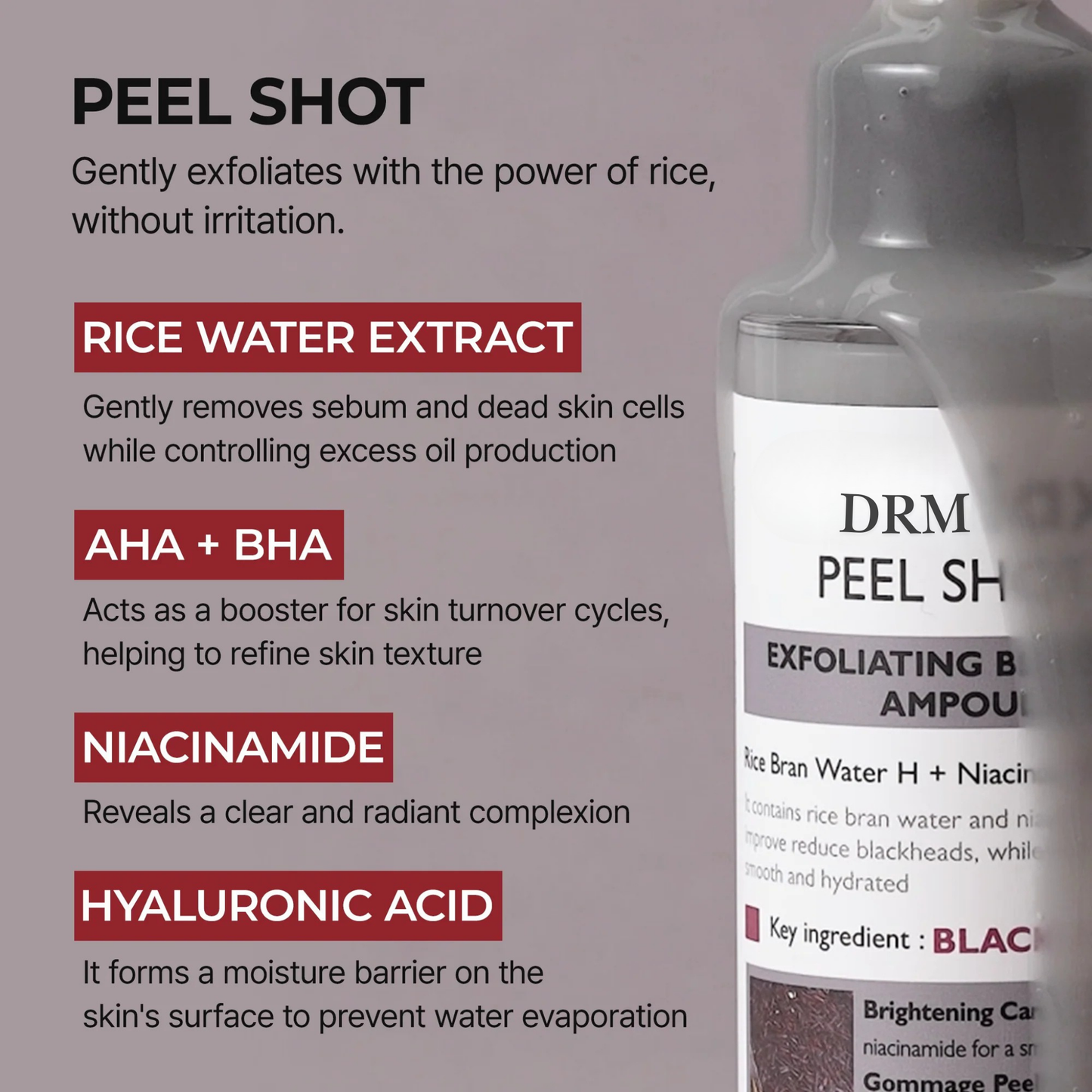Drmark Peel Shot Glow Black Rice Ampoule