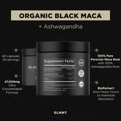 Organic Black Maca Root with Ashwagandha