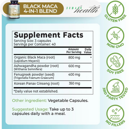 Drmarkhealth4-in-1 Black Maca+ Blend