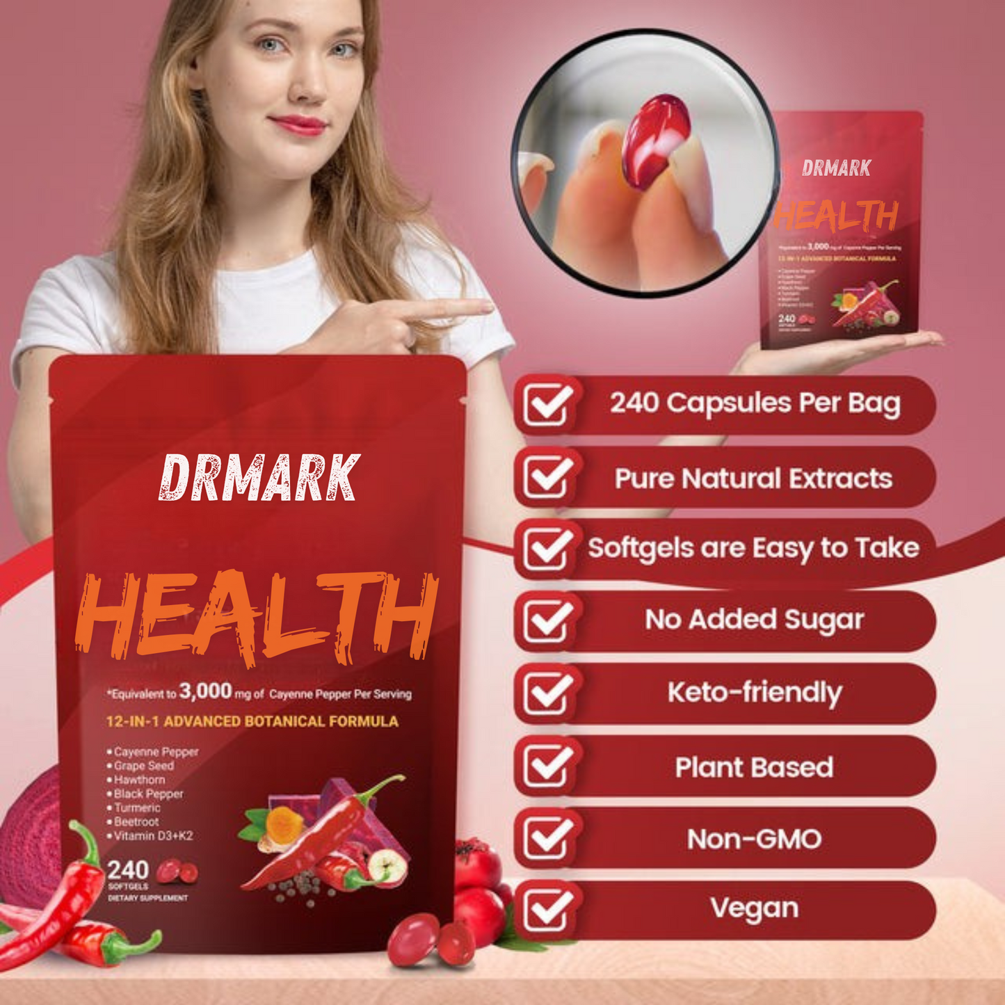 Chili pepper soft capsule